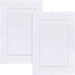 Pack Of 2 Cotton Banded Bath Mats- Highly Absorbent and Machine Washable Shower Bathroom Floor Towel - Grafton Collection