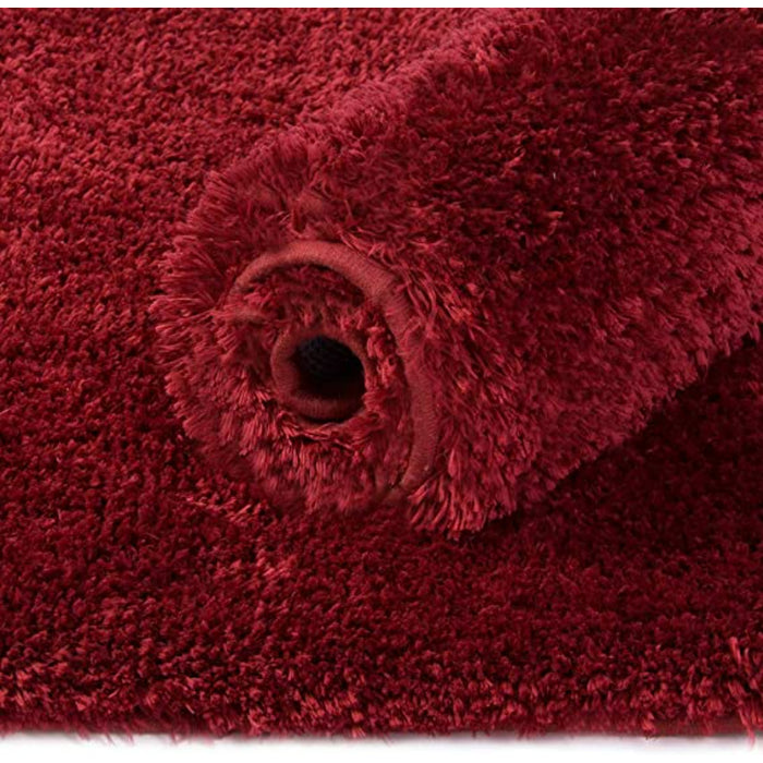 Red Bathroom Rug Non Slip Bath Mat - Water Absorbent Soft Microfiber Shaggy Bathroom Mat Machine Washable Bath Rug for Bathroom Thick Plush Rugs for Shower - Grafton Collection