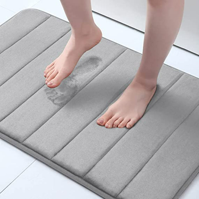 Memory Foam Soft Bath Mats Non-Slip Absorbent Bathroom Rugs Rubber Back Runner Mat For Kitchen Bathroom Floors - Grafton Collection