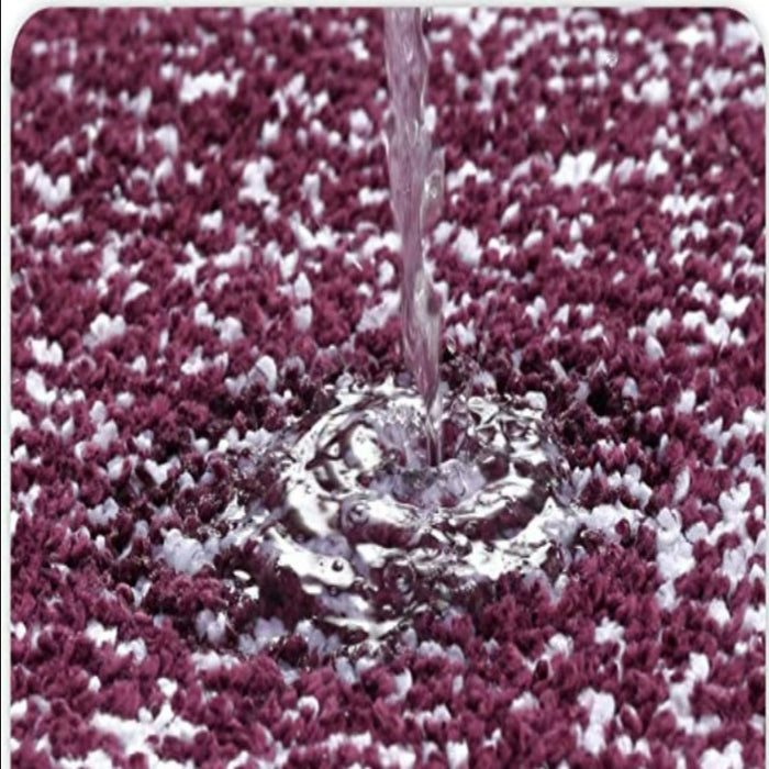 Purple Non Slip Bath Mat-Soft and Water Absorbent Rug, Machine Washable Plush Mat for Bathroom, Laundry Room and Living Room - Grafton Collection