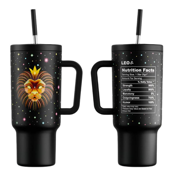 40 Oz Tumbler With Straw Zodiac Collections