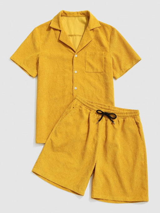 Button Up Pocket Shirt And Shorts - Grafton Collection