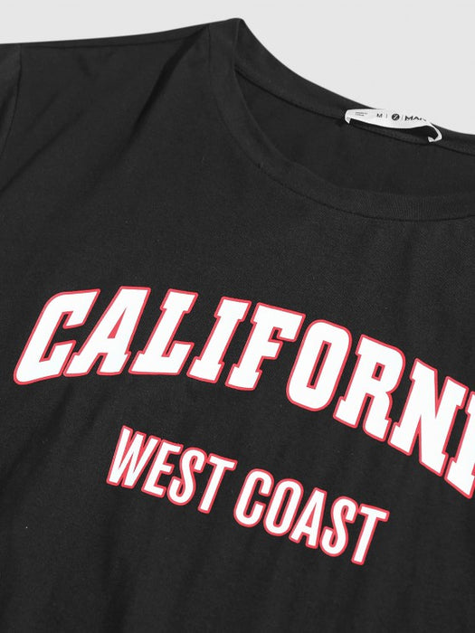 California West Coast T Shirt And Shorts Set