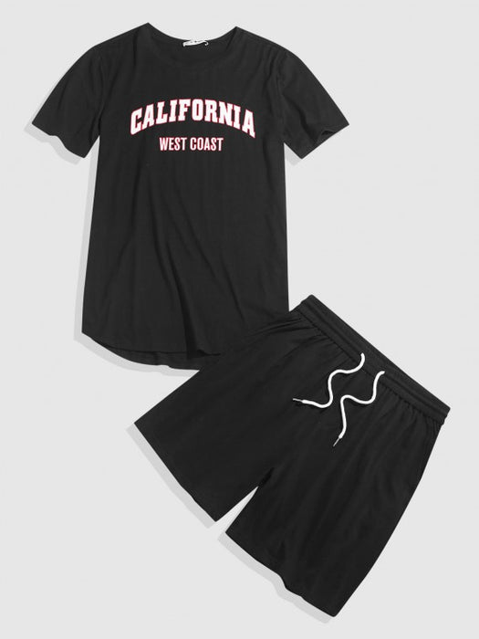 California West Coast T Shirt And Shorts Set - Grafton Collection