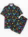 Colorful Print Shirt And Shorts - Grafton Collection