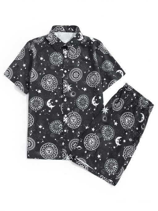 Sun Moon Star Printed Shirt And Shorts - Grafton Collection