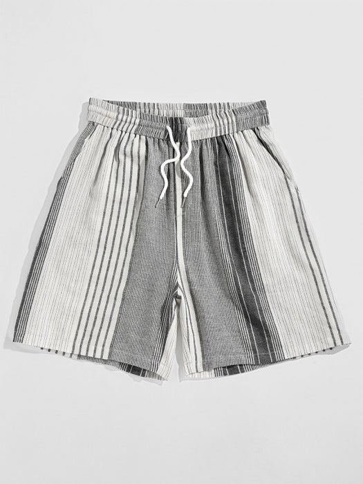 Contrasting Stripe Shirt And Shorts - Grafton Collection