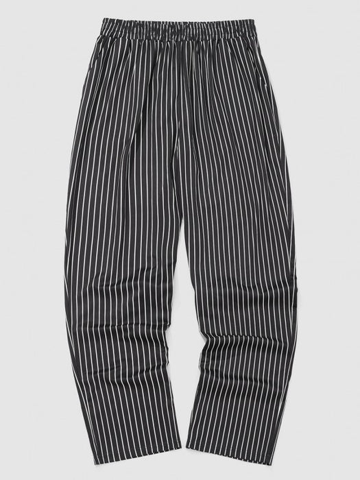 Striped Printed Collared T Shirt And Pant - Grafton Collection