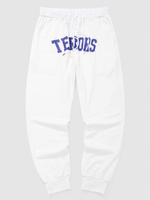 Letters Printed Hoodie And Sports Pants