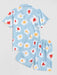 Flower Shirt And Drawstring Shorts Set - Grafton Collection