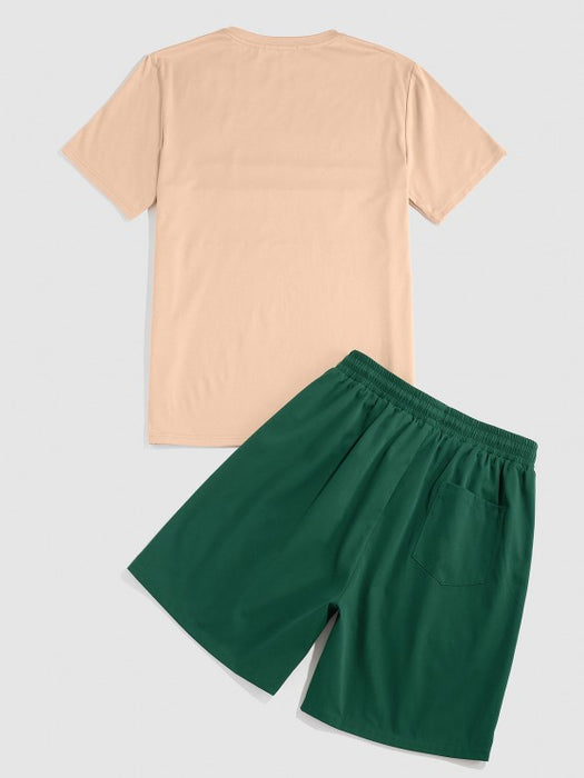 T Shirt And Drawstring Shorts - Grafton Collection