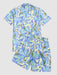 Flower Painting Vacation Shirt And Shorts Set - Grafton Collection