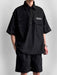 Two Piece Letter Cargo Shirt And Shorts - Grafton Collection