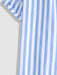 Striped Pattern Shirt And Denim Shorts Set - Grafton Collection