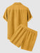 Corduroy Button Shirt And Shorts Set - Grafton Collection