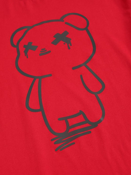 Bear Printed T-shirt And Shorts