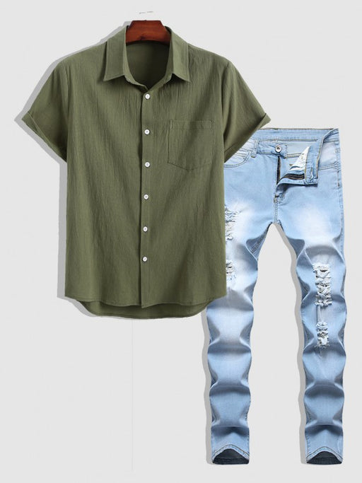 Plain Shirt And Jeans - Grafton Collection