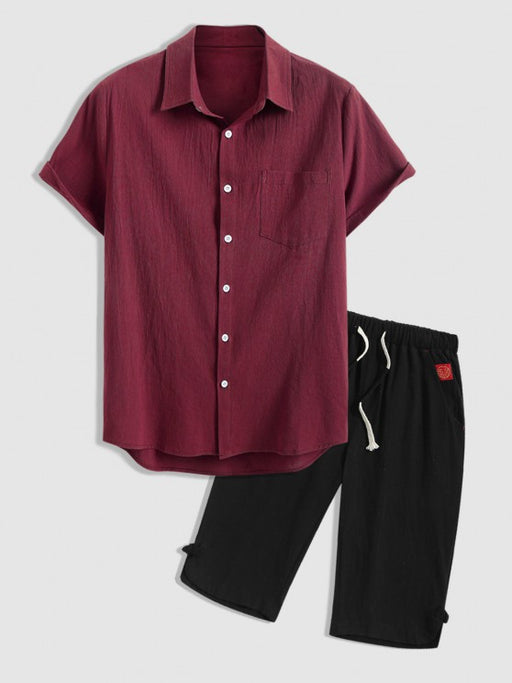 Shirt And Cropped Casual Pants - Grafton Collection