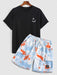 Smiley Cartoon T Shirt And Shorts - Grafton Collection