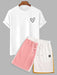 Casual Printed T Shirt And Shorts - Grafton Collection