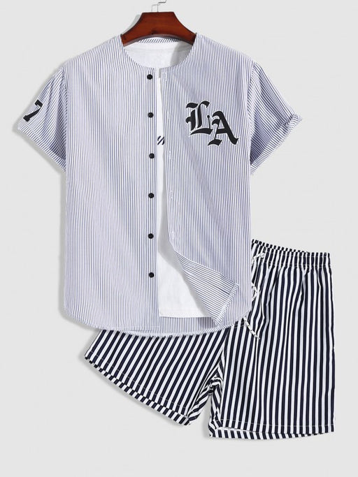 2 Pieces Baseball Shirt And Beach Shorts - Grafton Collection