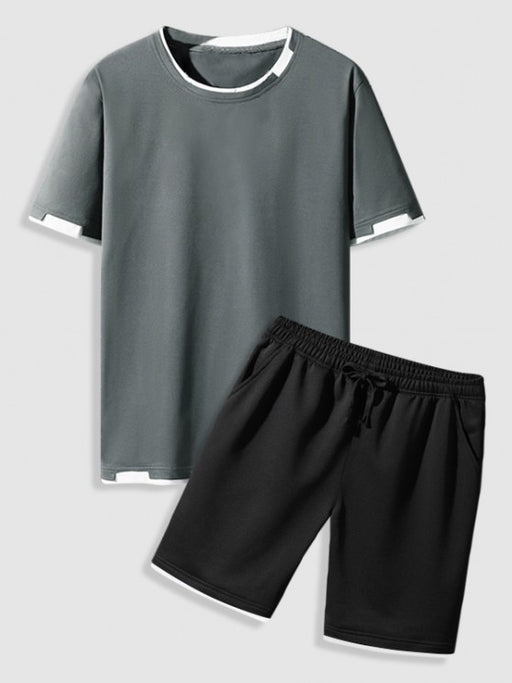 Ringer T Shirt with Casual Shorts - Grafton Collection
