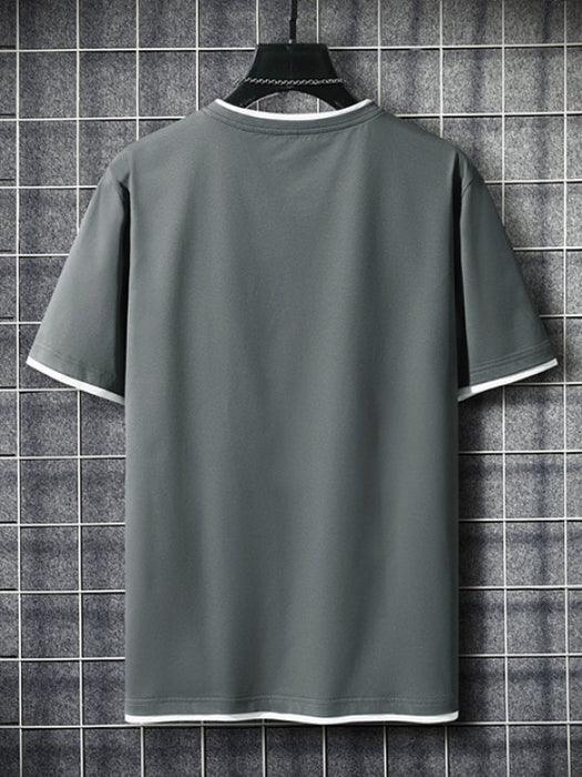 Ringer T Shirt with Casual Shorts