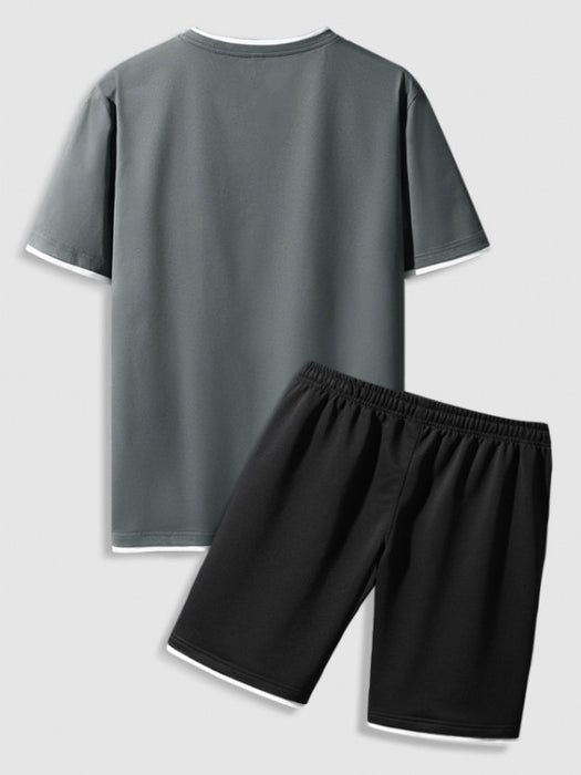 Ringer T Shirt with Casual Shorts