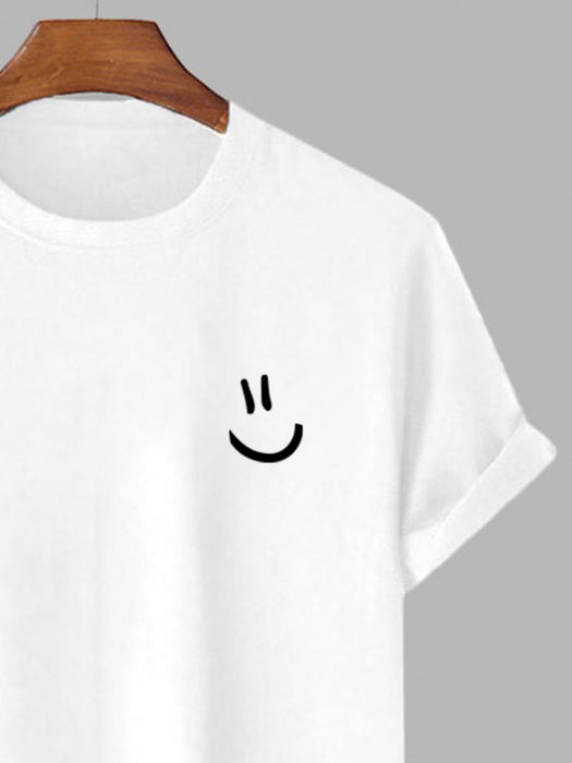 Smiley T Shirt With Cargo Sports Shorts