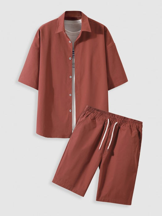 Button Shirt And Shorts Set - Grafton Collection