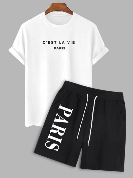 Two Piece T Shirt With Shorts