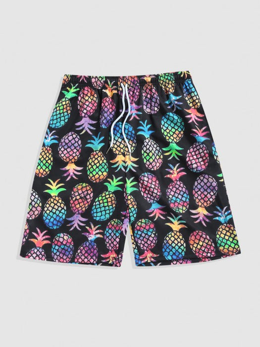 Pineapple Printed T Shirt And Shorts - Grafton Collection