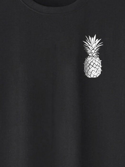 Pineapple Printed T Shirt And Shorts