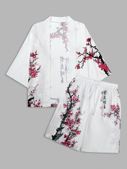 Printed Kimono And Shorts - Grafton Collection