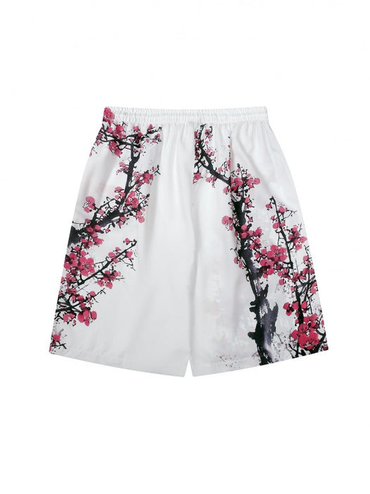 Printed Kimono And Shorts