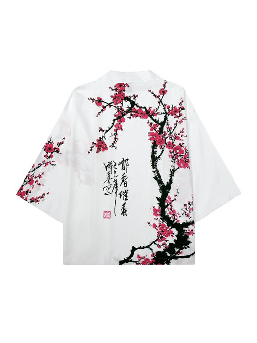 Printed Kimono And Shorts