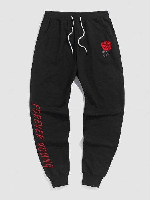 Letter Printed Hoodie with Jogger Pants - Grafton Collection