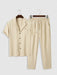 Tailored Collar Shirt And Drawstring Pants - Grafton Collection