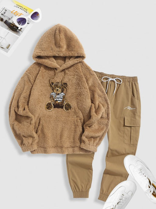 Graphic Bear Hoodie And Pants Set - Grafton Collection