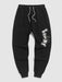 Letter Richness Hoodie And Sports Pants - Grafton Collection