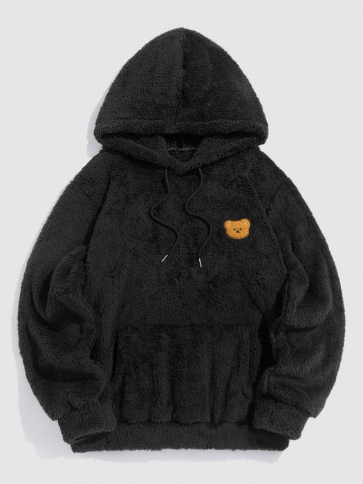 Bear Terry Embroidered Teddy Hoodies