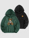 Bear Terry Embroidered Teddy Hoodies - Grafton Collection