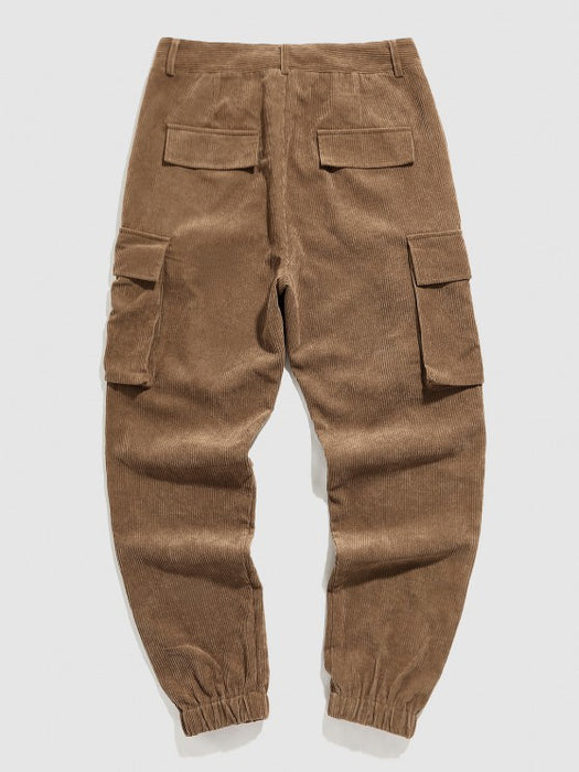 Wool Blend Shacket And Corduroy Pants Set - Grafton Collection