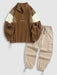 Half Zip Sweatshirt And Cargo Pants Set - Grafton Collection