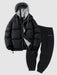 Dual Zip Puffer Coat And Fleece Pants Set - Grafton Collection