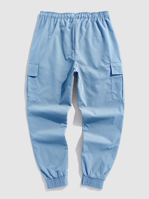 Half Zip Sweatshirt With Jogger Cargo Pants Set