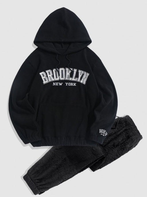 Brooklyn Embroidered Hoodie And Pants Set - Grafton Collection