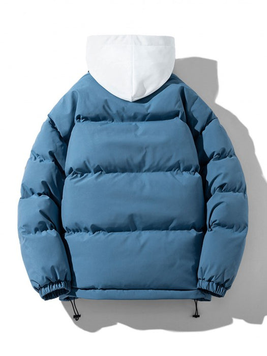 Fashionable Puffer Coat And Sweatshirt Combo