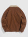 Sweatshirt Shearling Jacket And Cargo Jogger Set - Grafton Collection