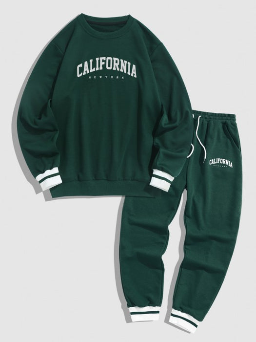 Printed Sweatshirt And Jogger Pants Sport Set